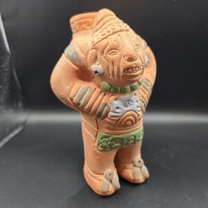 Vintage Terracotta Water Carrier Figurine Cargador de Agua Pottery Folk Art 8.5"